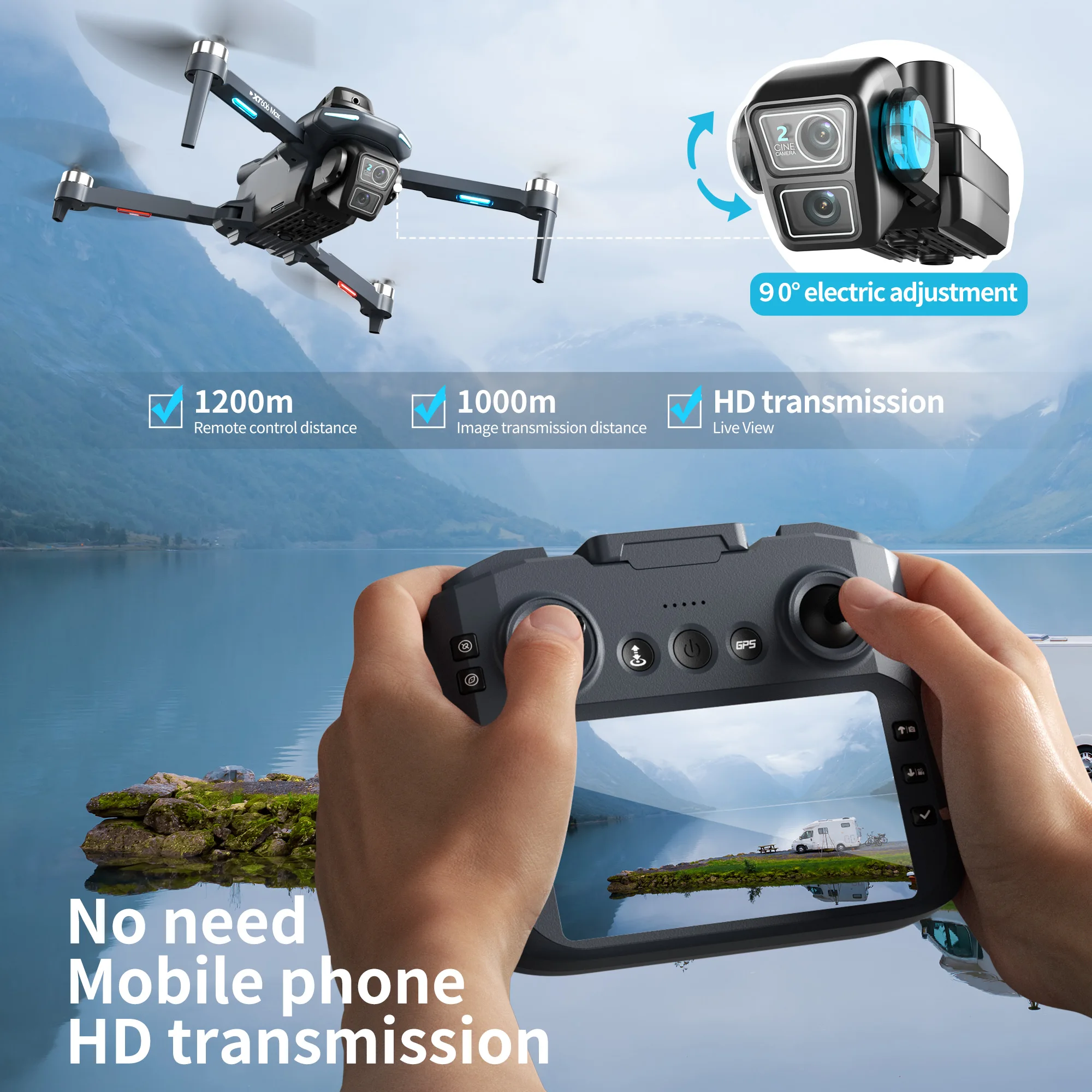 Drone GPS Originale XT606 MAX  - Drone Gps Mount recensione e prezzo